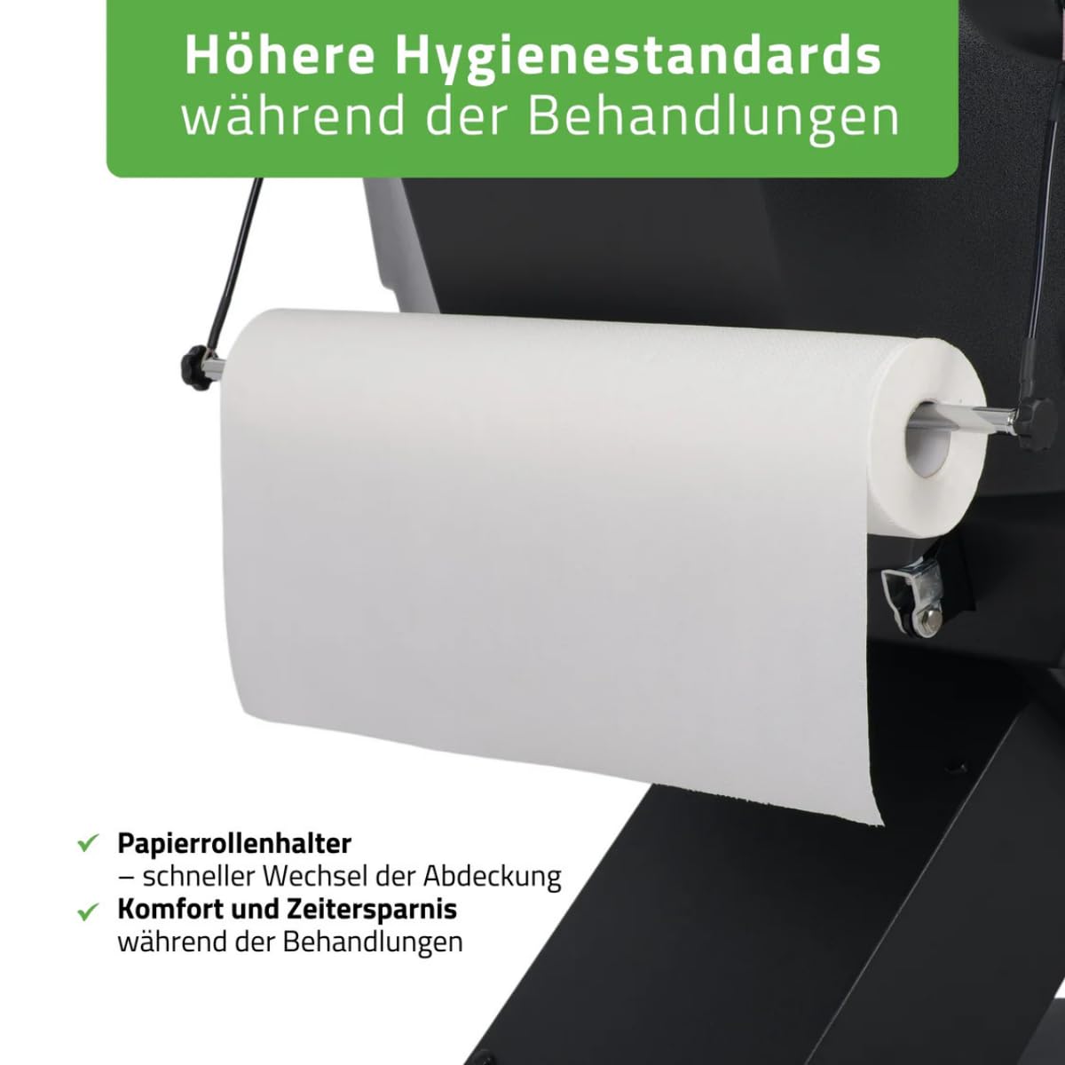 HABYS Selia PRO 4 Elektrische Kosmetikliege mit 4 Motoren (Schwarz) | Höhenverstellbarer Kosmetikstuhl mit Trendelenburg-Funktion, Beautyliege für Kosmetik, Podologie, SPA & Massage, 180 kg