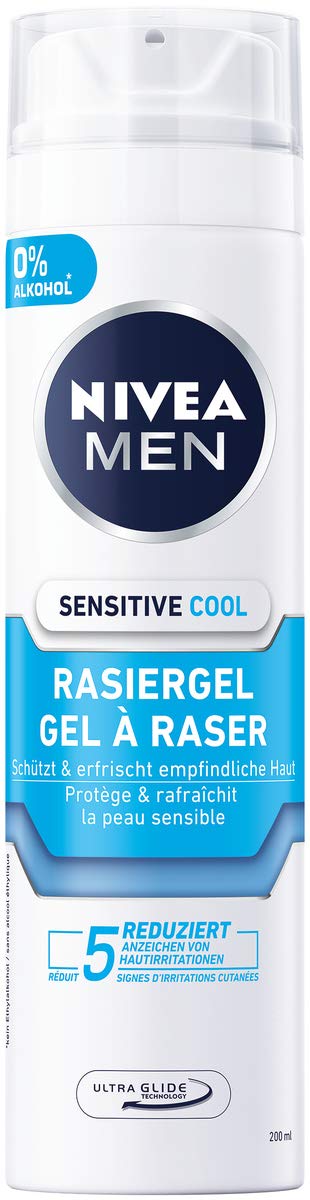 Gel de afeitar Nivea Men Sensitive Cool, 6 unidades (200 mililitros).