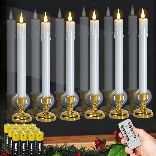Bougies LED de Noël sans flamme à ventouses pour décorer vos vitres sans laisser de traces