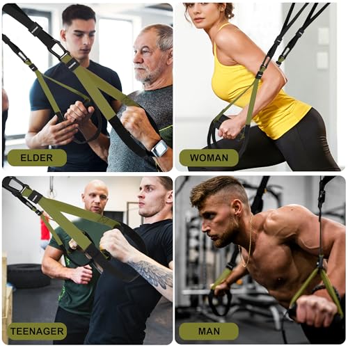 Image of Home Resistance Training Kit | Full-Body Workout with Suspension Trainer Straps, Door Anchor, Handles, and Carrying Bag | Complete Home Gym Equipment