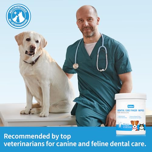 Funfawn Dog Teeth Cleaning Finger Wipes - Pet Dental Care Wipes for Dogs & Cats - Freshens Breath - Remove Plaque and Tartar - Disposable Gentle Cleaning & Gum Care Dog Finger Toothbrush - 50 Count - Image 7