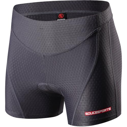 SoukesportsAU Cycling Shorts Women's 3D Padded Bicycle Bike Biking Underwear Shorts Darkgrey
