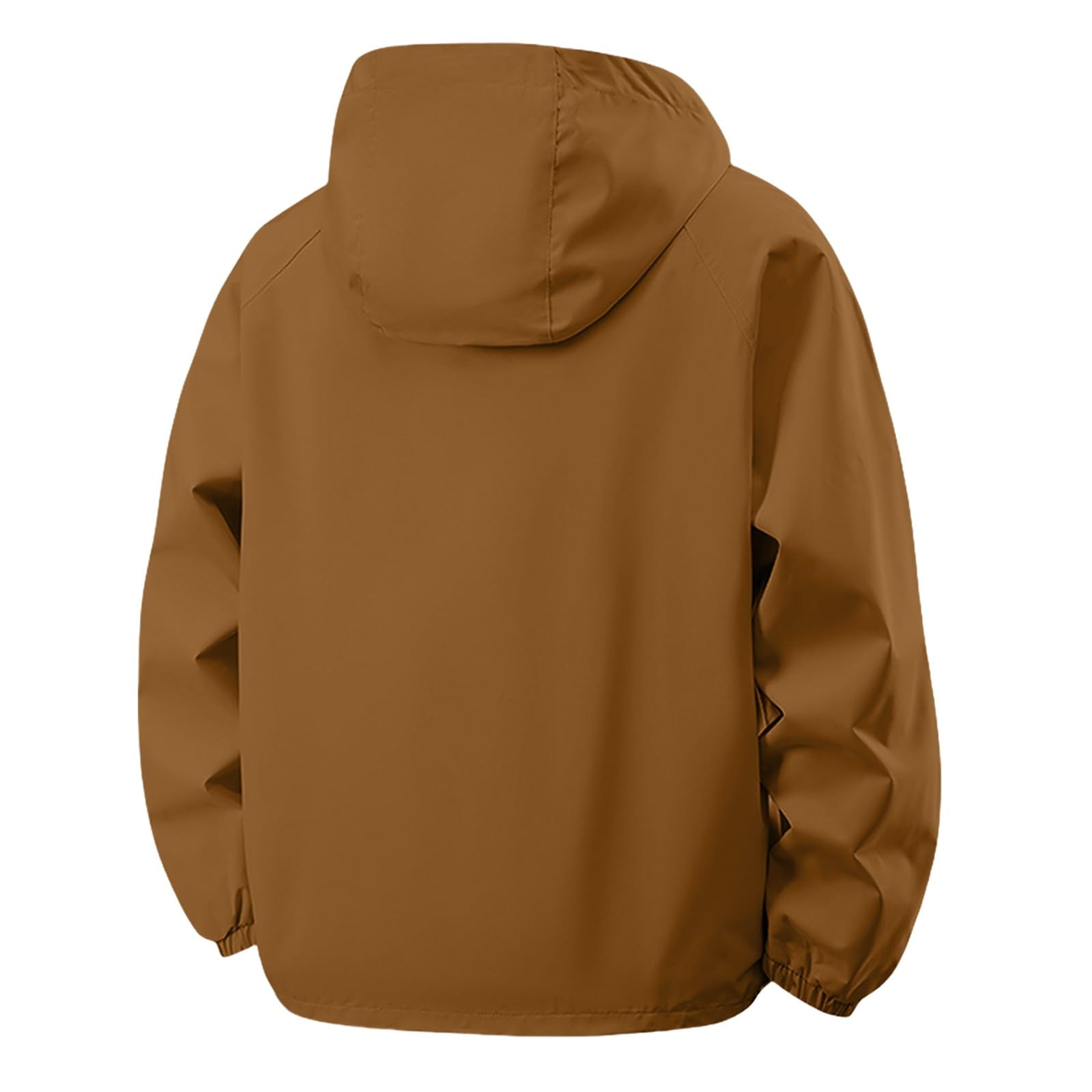 Chubasquero para hombre con capucha, ligero, transpirable, chaqueta de senderismo, chaqueta de senderismo monocolor, chaqueta softshell, chaqueta de trekking, chaqueta de montaña para camping