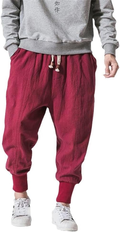 ぶんぶんさん専用　Harem pants　XL haxmnou men retro cotton linen casual harem japanese pants