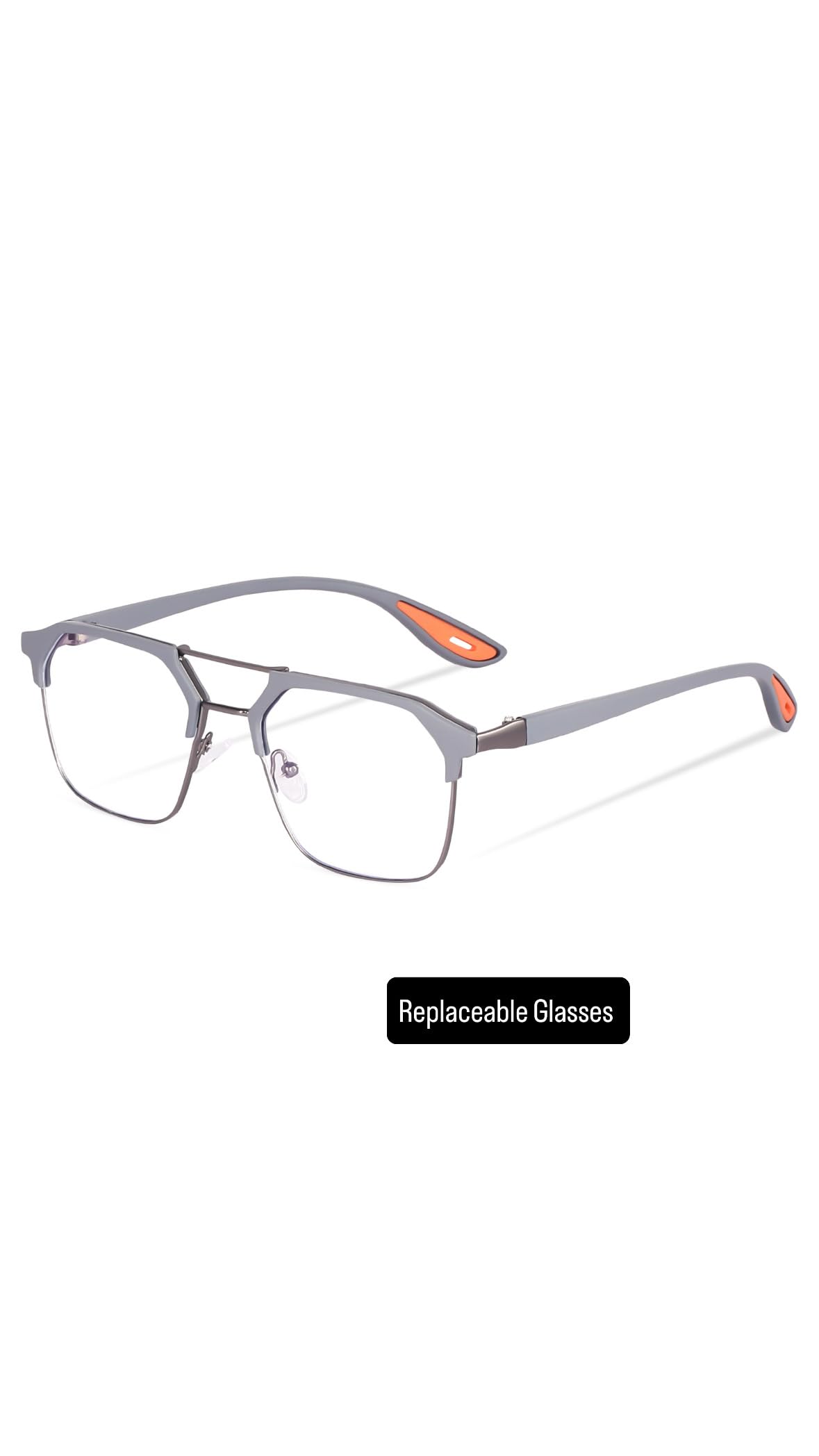 Poshh Eyewear Unisex Hexagonal UV Protected Zero Power Blue Cut Light Blocking Eyeglass Frame/Sunglasses And | Anti Glare | Blue Cut | Uv Protection | Eye Protection Glass |, Free Size 4