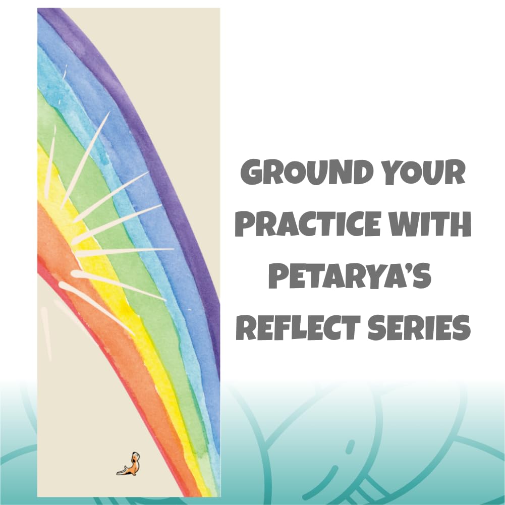 PETARYA Reflect Series, Gymnastics Mat, Yoga matt, Polyurethane, Durable, Non-Slip, Stretching, All Types For Yoga, Home Workout, Indoor and Outdoor Use, 72x 27 inch Secondary Rainbow