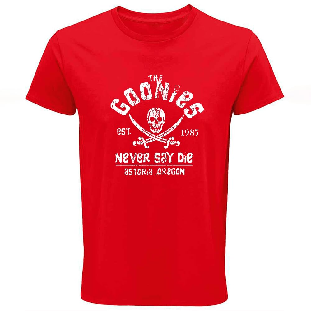 Fortune Unisex Red The Goonies Slogan Printed T-Shirt