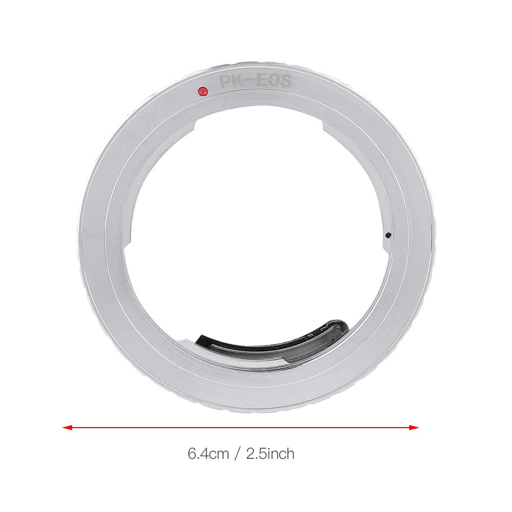 EBTOOLS Adaptador de Lente de Cámara PK-EOS con Contacto Eléctrico para Lente Pentax K para Cámaras Canon EOS, Accesorios para Lentes de Cámara