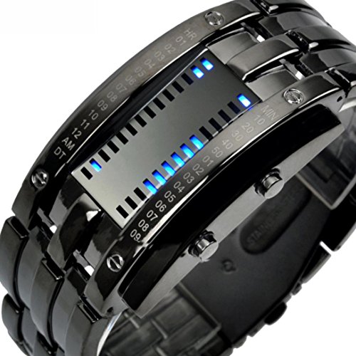 Baskuwish Led Sport Watch Luxury Men'S Stainless Steel Date Digital Bracelet Watches thumb #3