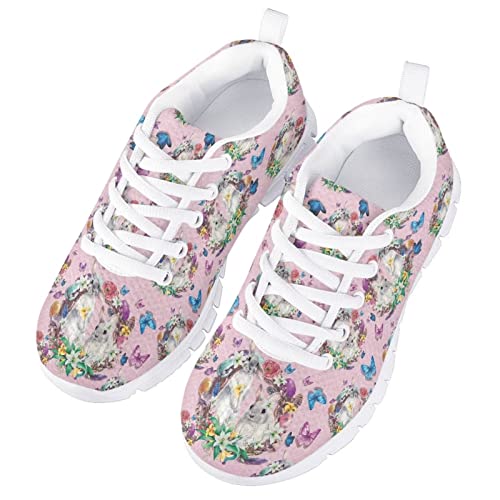 Girls Cute Mesh Athletic Sneakers Casual Print Lightweight Soft Running Tennis Shoes for Kids3