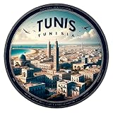 Tunis Tunisia Souvenir Die Cut Flat Magnet 4-Inch