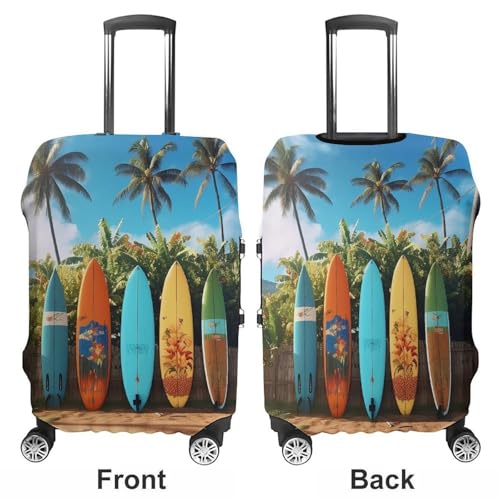 Carry on Luggage Cover Surf's Up Surfboard Suitcase Covers for Luggages Tsa Approved Travel Luggage Sleeve Protector Elastic Suitcase Protector Anti-Scratch Washable Fits 19-30 Inch Case -S3