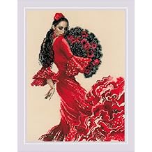 RIOLIS Dancer - Counted Cross Stitch Kit 1134" x 1534" Zweigart 14 ct, Beige AIDA 20 Colors