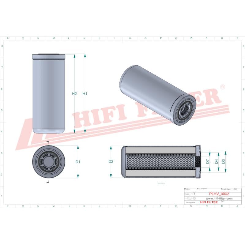 Filtro hidráulico SH 66378 compatible con JCB 581/18020, CLAAS 5127431 – Sustituye a Donaldson P164378, Filtrec A413G15 – Filtro HIFI – para tractores, excavadoras, máquinas (5)