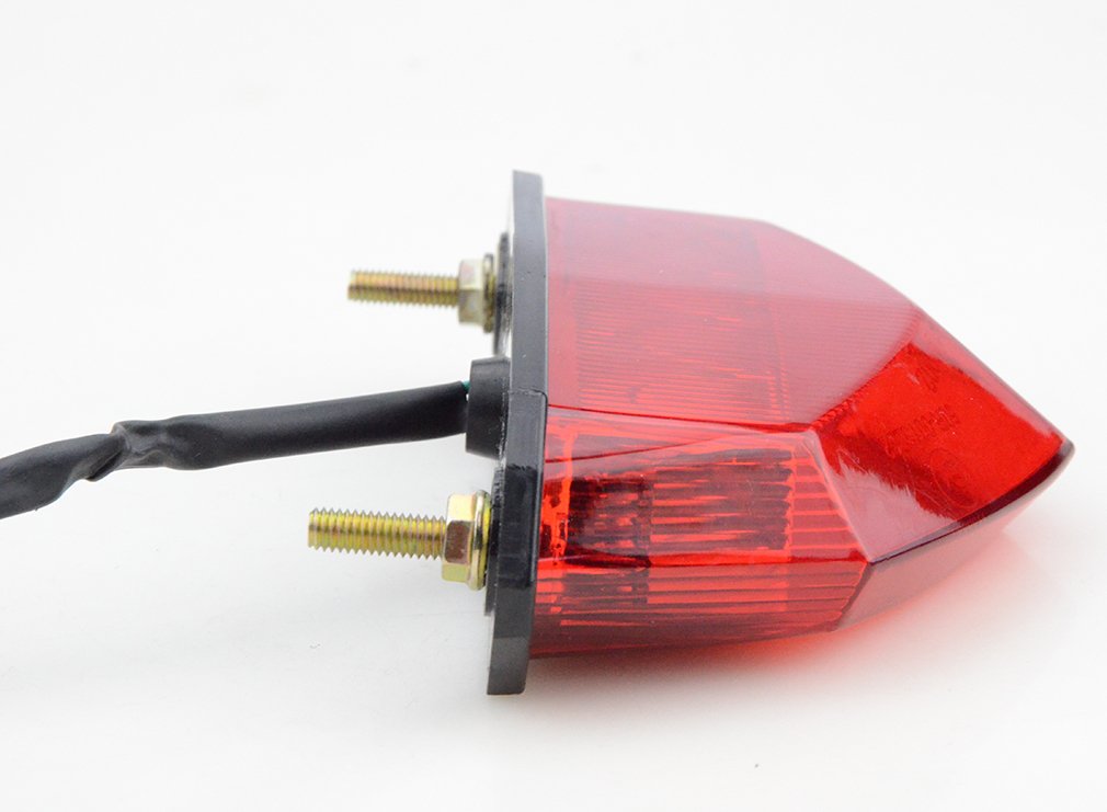 GOOFIT Fanale posteriore in plastica universale sostituzione per fanale posteriore del freno indicatore di direzione indicatore di direzione lampadine a LED sostituzione per ATV Scooter Bike