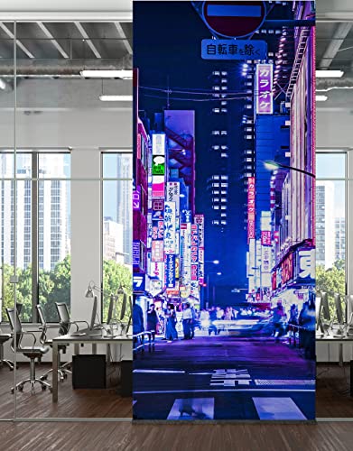 Stickerbrand Retro 80's Synth Wave Neon Style Tokyo Japan Wall Mural. #6248 (9ft H X 4ft W)