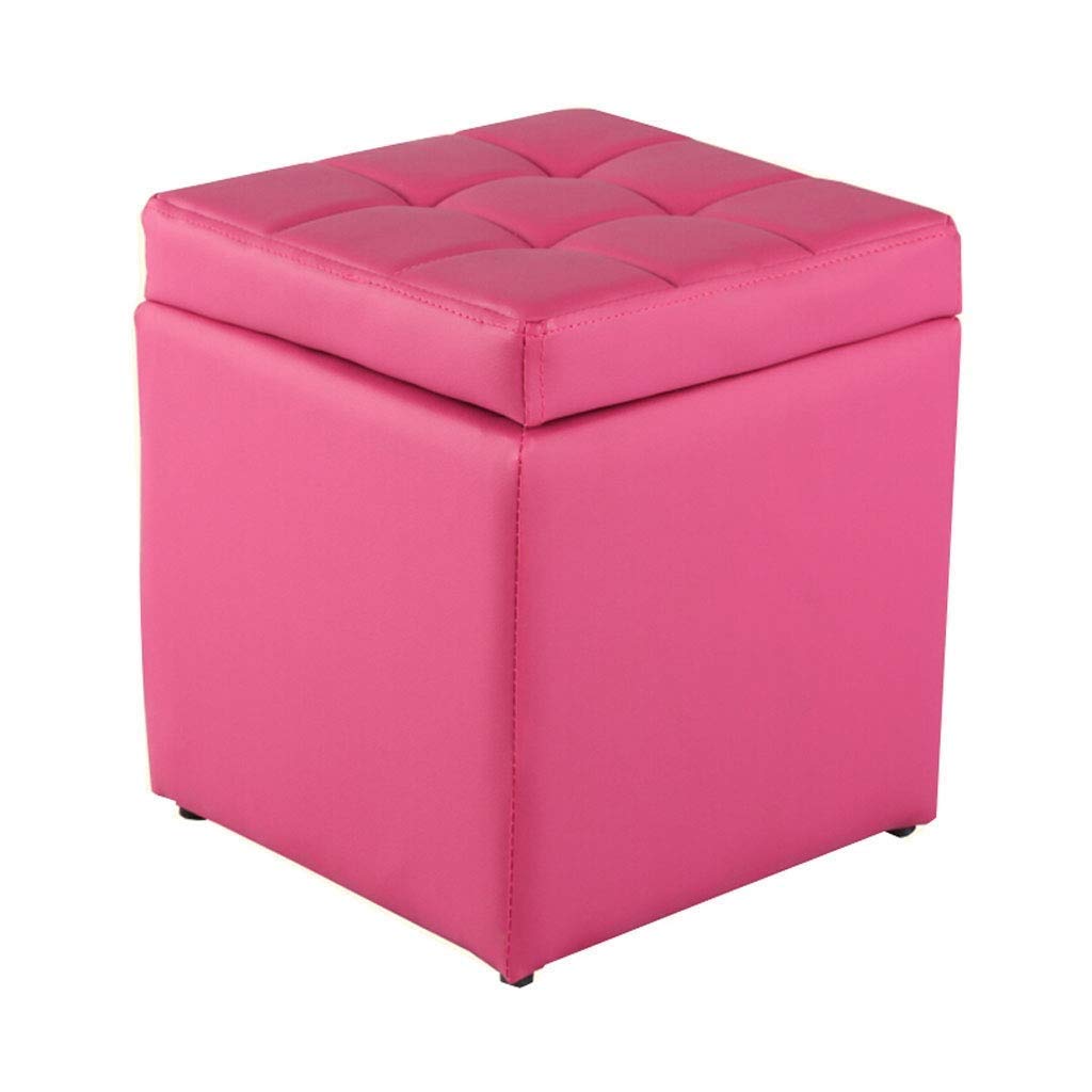 Pouf chaise pouf rose coffre de rangement et repose-pieds
