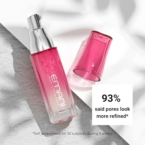 Emani Miracle 7In1 Primer Serum - Solution For Large Pores, Oily & Combination Skin, Fine Lines & Discolorations. Korean Fermented Ginseng Infused To Promote Collagen & Brightening #TOP1