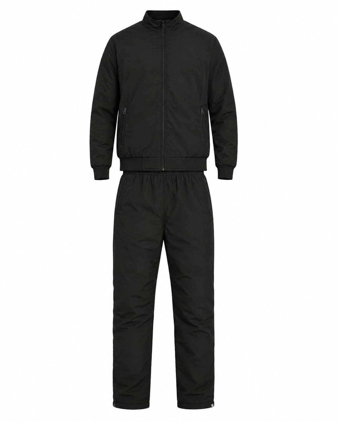 Men's Winter Tracksuit with Yellow Fur Lining Black XL-image-49