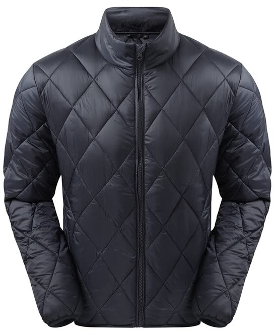 Veste rembourrée chaude coupe vent manteau matelassé diamant hommes