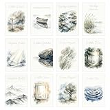 Edition Seidel Set 12 einfühlsame Trauerkarten/Beileidskarten mit Umschlag. Trauerkarte Beileidskarte mit Spruch schreiben Kondolieren (Doppelkarten/Klappkarten mit Briefumschlag) SW026