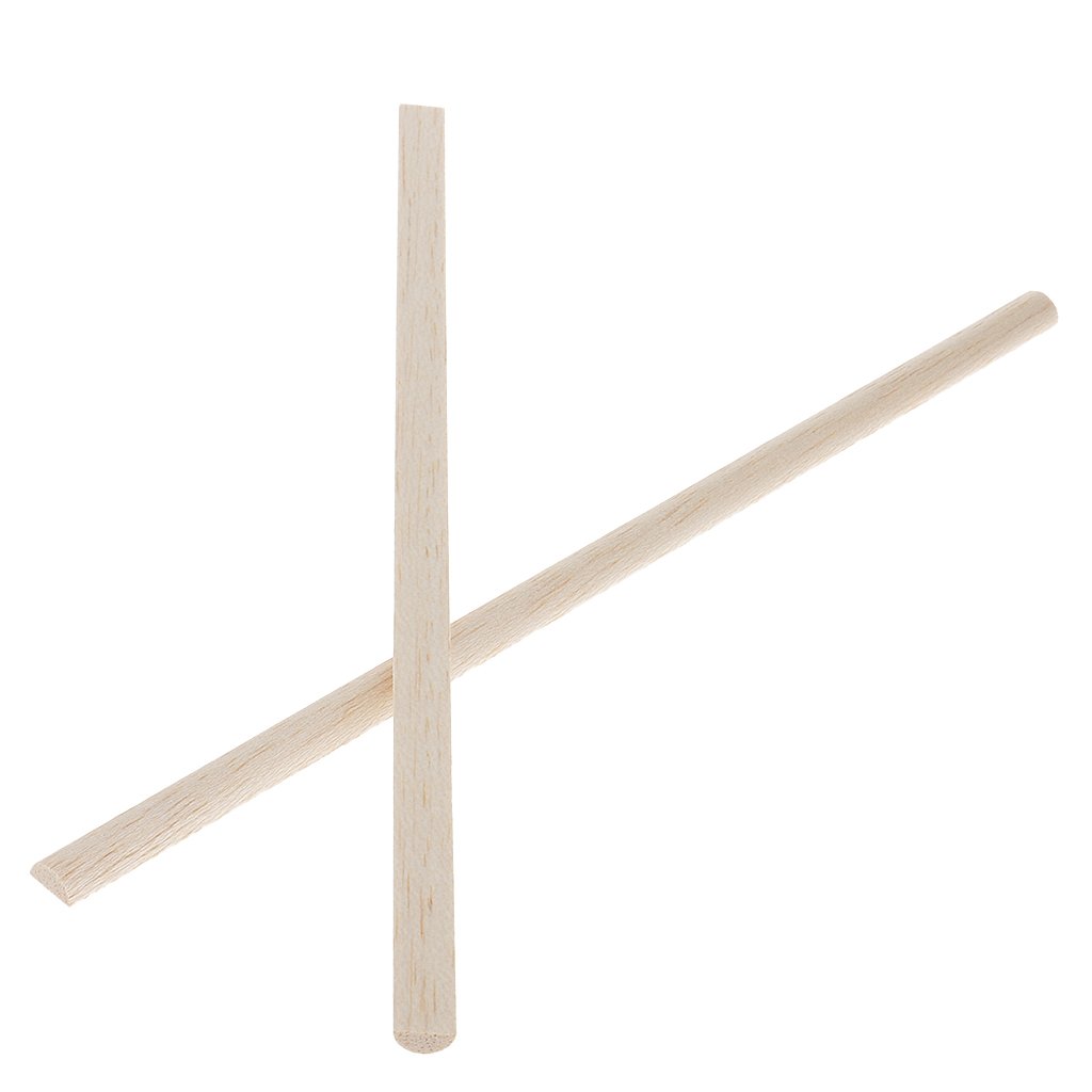 10 Set 10 Stück Holz unlackiertes Holz Handwerk Halbrund Stick Dübel Stange 11 mm