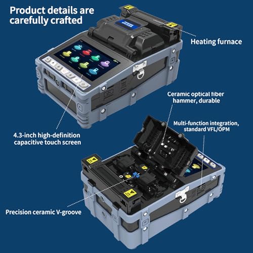 Image of New Model Fiber Optical SM MM Fusion Splicer Six Motor Core Alignment Fiber Splicing 6S Heating 15S Integrate VFL & OPM