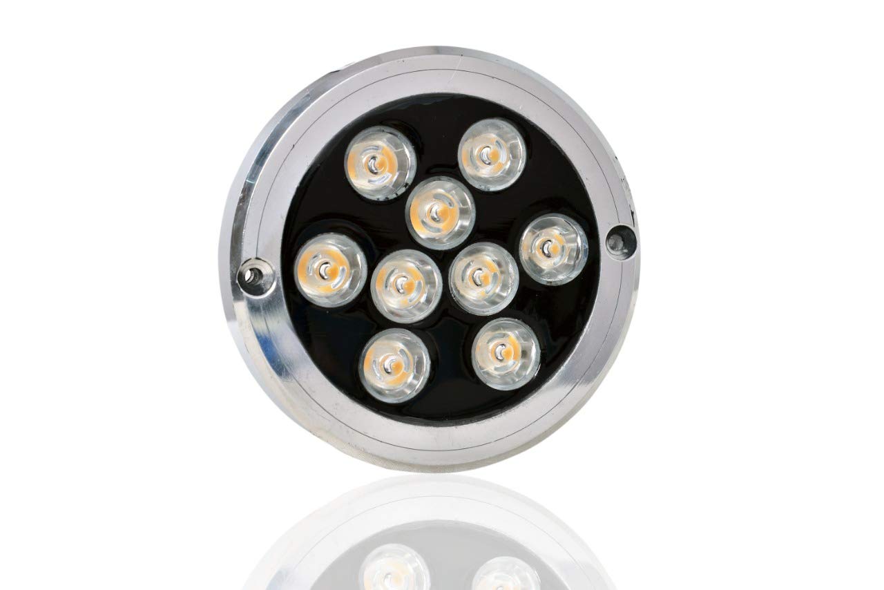 OM SHAKTI ENTERPRISE 18W White LED Underwater Light - Waterproof, Bright Lighting for Pools, Ponds & Fountains