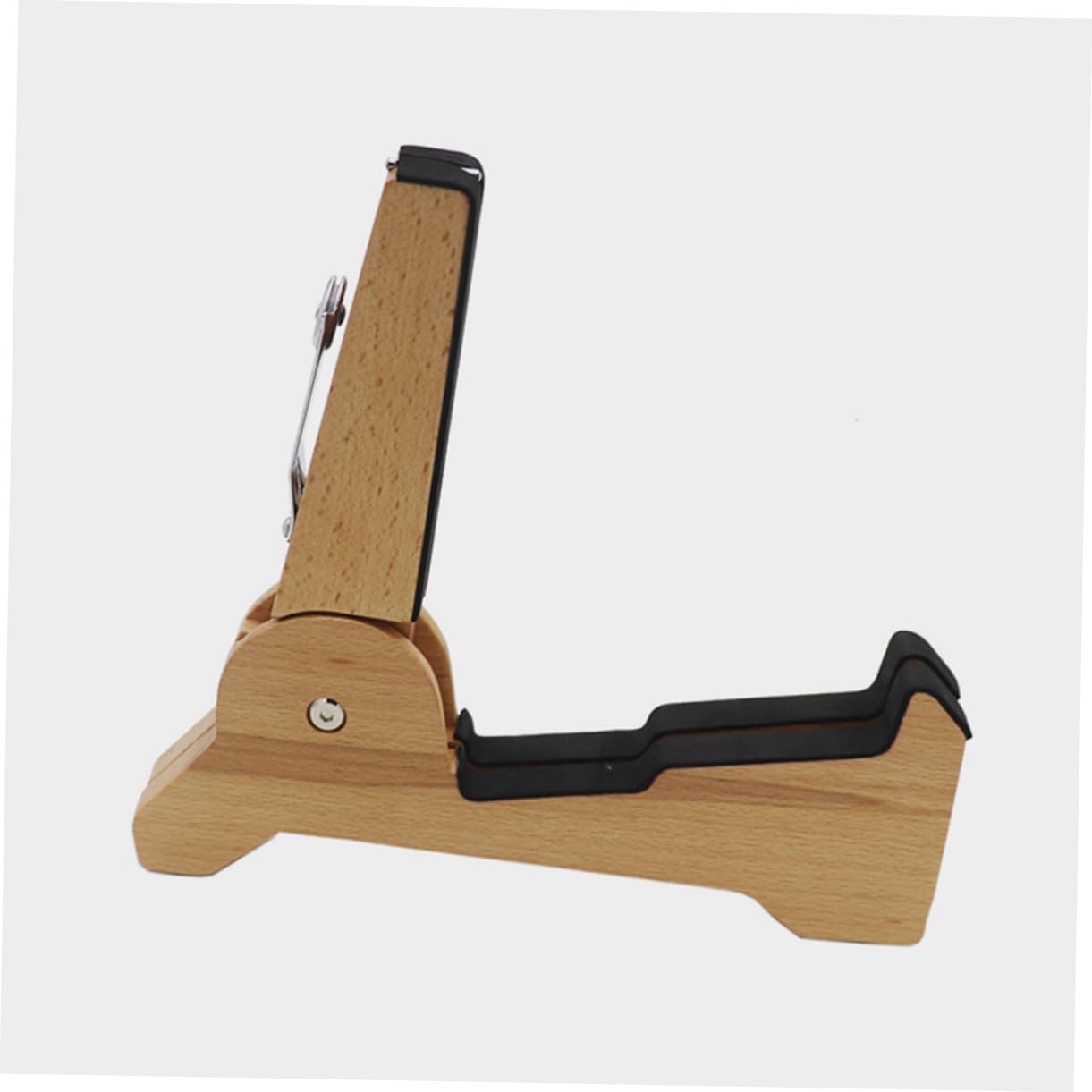 Kisangel Supporto per Basso e Violino in Legno Design Pieghevole e Smontabile, Stand per Palco e Negozio di Strumenti Musicali