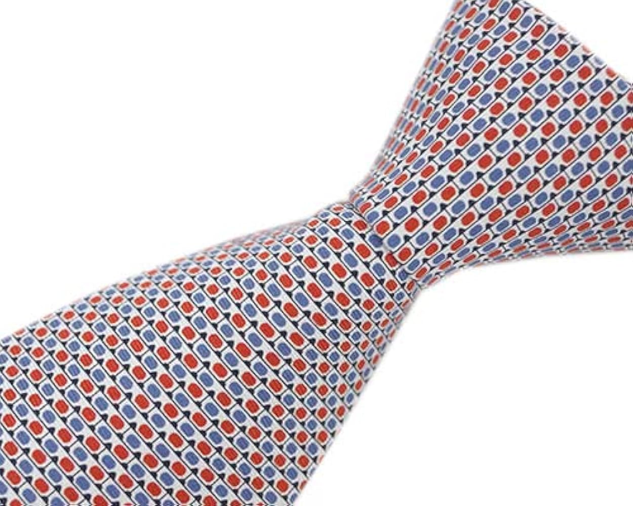 エルメス ソルド ネクタイ 3Dプリント ブルー・モワイヤン