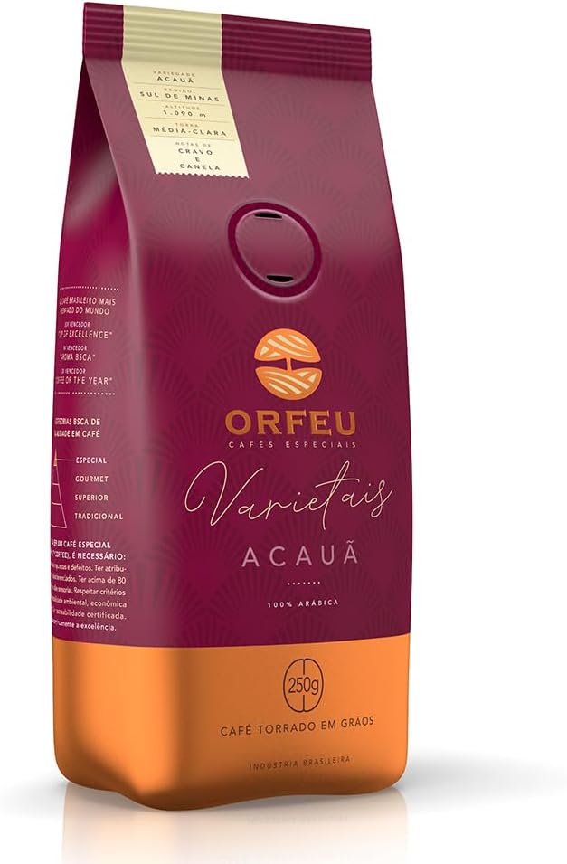 Café Acauã Orfeu em Grãos, 100% Arabica 250g