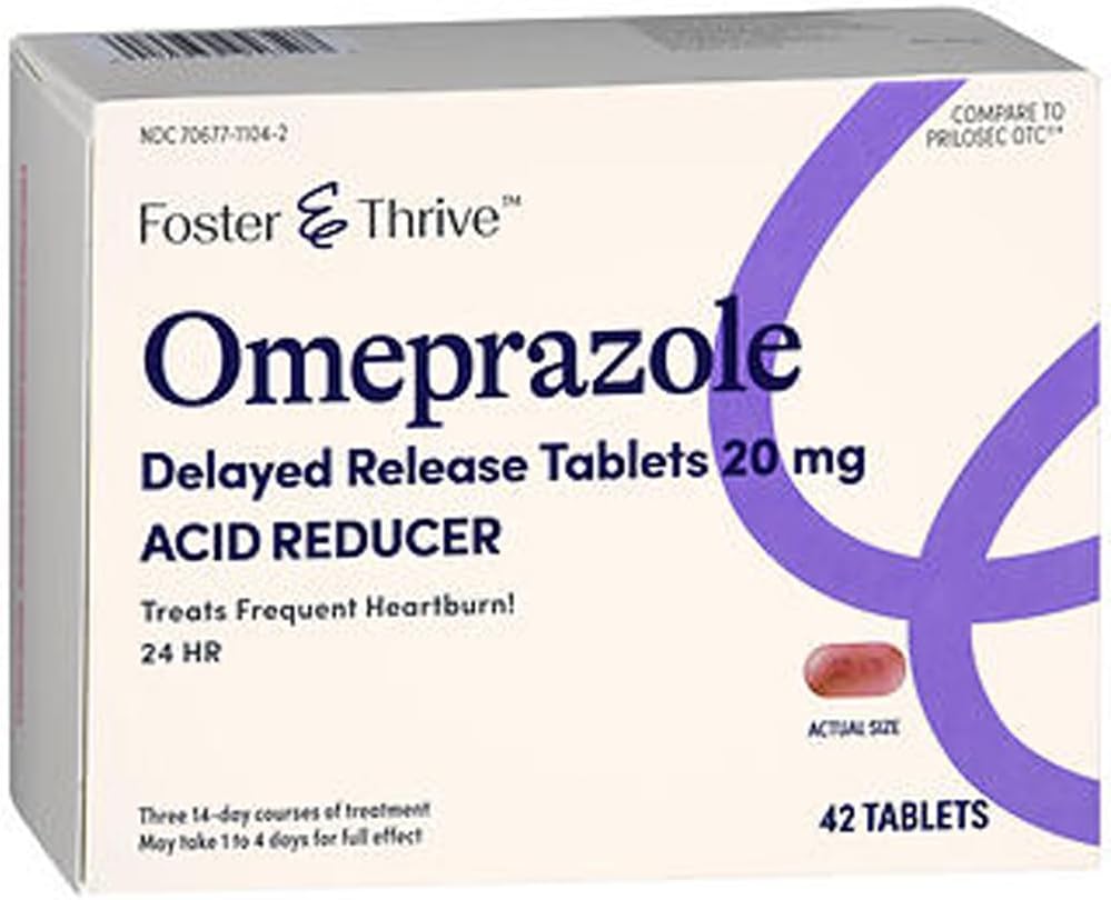 Foster & Thrive "Multi-Symptom Relief Anti-Gas Antidiarrheal Tablets With Loperamide Hydrochloride And Simethicone, Treatment Of Diarrhea, Gas, Bloating, Cramps And Pressure Compri