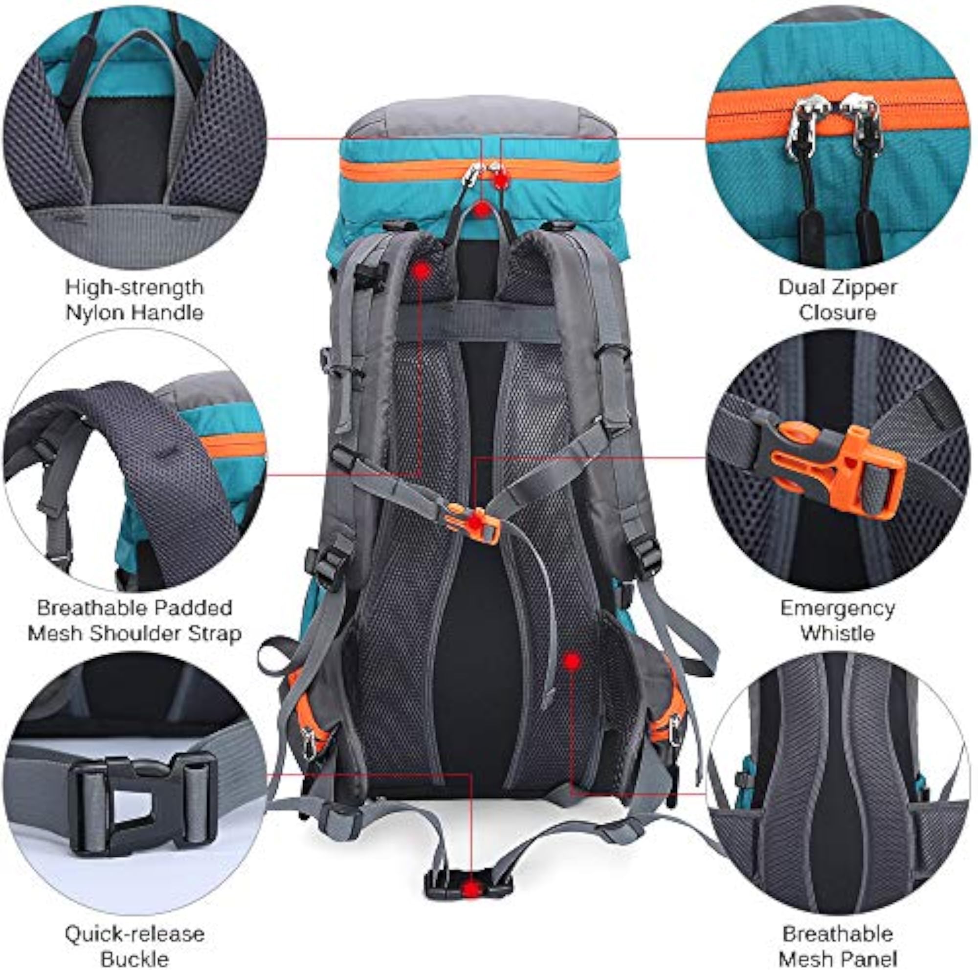 65L Hiking Backpack for Outdoor Travel