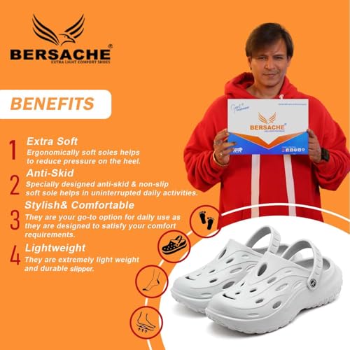 Image of BERSACHE Extra Soft Classic Casual with Back Strap Regular wear with Ultra Soft & Flexibility Technology Slipper for Men's & Boy's