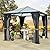 10'x10' Hardtop Gazebo, Outdoor Polycarbonate Roof Gazebo, Heavy Duty Metal Permanent Pavilion with Curtains & Netting for Backyard, Patio, Deck (Polycarbonate Top)