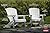 Keter Alpine Adirondack Resin Outdoor Furniture Patio Chairs with Cup Holder-Perfect for Beach, Pool, and Fire Pit Seating, White