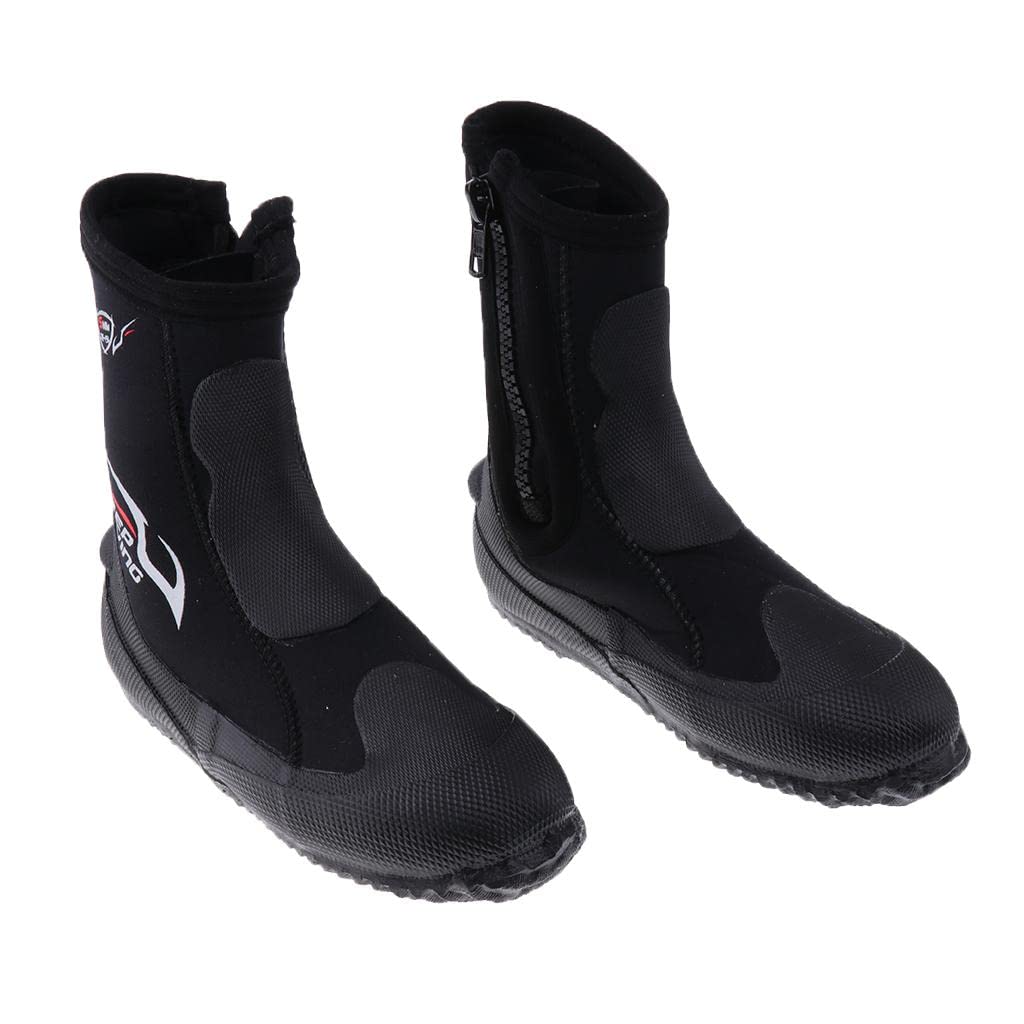 Calzari Da Neoprene Da 5 Mm per Snorkeling E Immersioni, Modello Alto con Cerniera, Ideali per Muta.