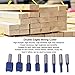 8 Pcs Woodworking Slotting Milling Cutter Double Edged Straight Knife Extended Industrial Grade High Precision for Wood Countertops Cabinets Window Frames 8mm Straight Shank