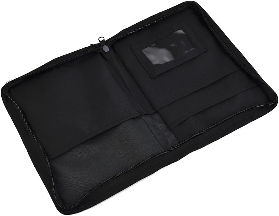 Car Glove Box Organizer with Multi Pockets and Zippered Outer Pocket for Documents Manuals Registration Insurance Cards and Small Tools Made of Durab