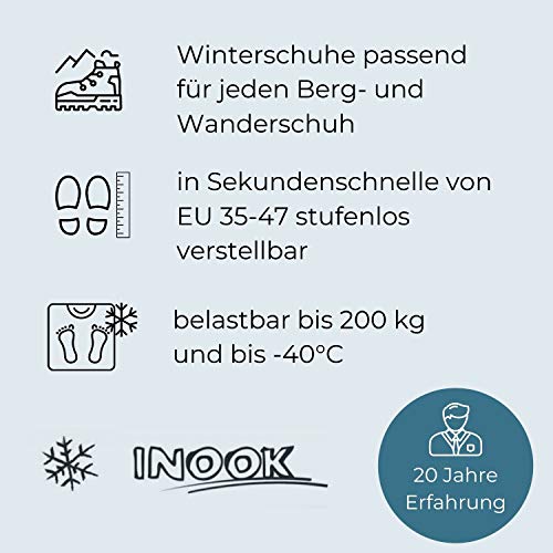 Inook AXM Schneeschuhe mit Steighilfe für Schuhgrößen 36-47