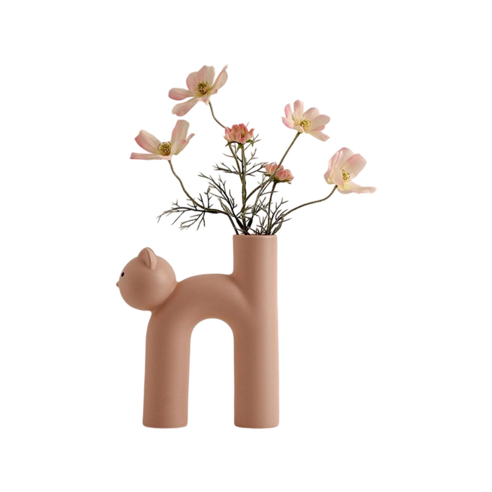 Msioytog A Cats Decors Decorative Flower Vases Vase Table Centerpieces Ceramic Buds Vase For Home Decors Cats Lovers Vases