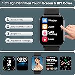 Smart Watches for Men Women iPhone & Android, Alexa Bulit-in, 1.8" Touch Screen Smart Watch with Answer/Make Calls, Fitness Tracker with Heart Rate/Sleep/SpO2 Monitor, IP68 Waterproof,120+ Sport Modes - Image 5