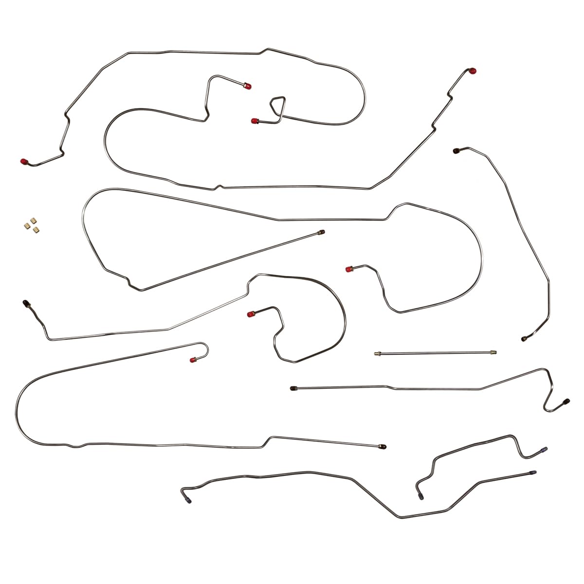 Inline Tube Compatible with 1999-02 Chevrolet GMC 4WD 1500 (Non-HD) Ext. Cab Short & Long Bed Complete Brake Line Kit Stainless