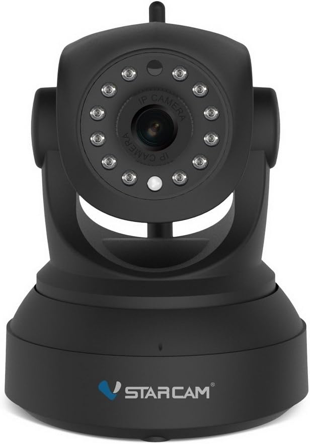 Wireless Home Security IP Camera for Indoor Surveillance, Baby Care, Pets Monitor including 15 Preset Position, 2 Way Audio, Night Vision, Motion Alarm, C72R Black