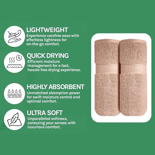 Image of Sulfar 100% Terry Ring Spun Cotton Face Towel - Quick-Dry, Highly Absorbent (480 GSM) (30 x 30 Cm) Nature Lux (Pack of 2)