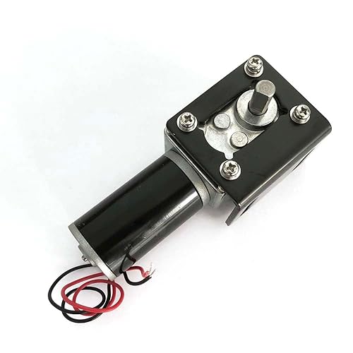 Miniatura 6 de A58SW31ZY 24V 27rpm DC Motor de engranaje helicoidal con Brcket 38.4 lbs.cm Autobloqueo invertido Mini Turbina Geared Motor para DIY Robot Rotatorio