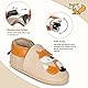 HMIYA Weiche Leder Krabbelschuhe Babyschuhe Lauflernschuhe mit Wildledersohlen für Mädchen und Jungen（12-18 Monate，Khaki）