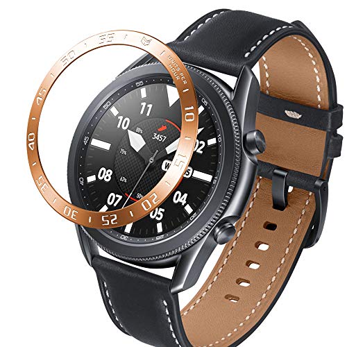 Bisel para Galaxy Watch 3 45mm de acero inoxidable con protector anti arañazos premium 1