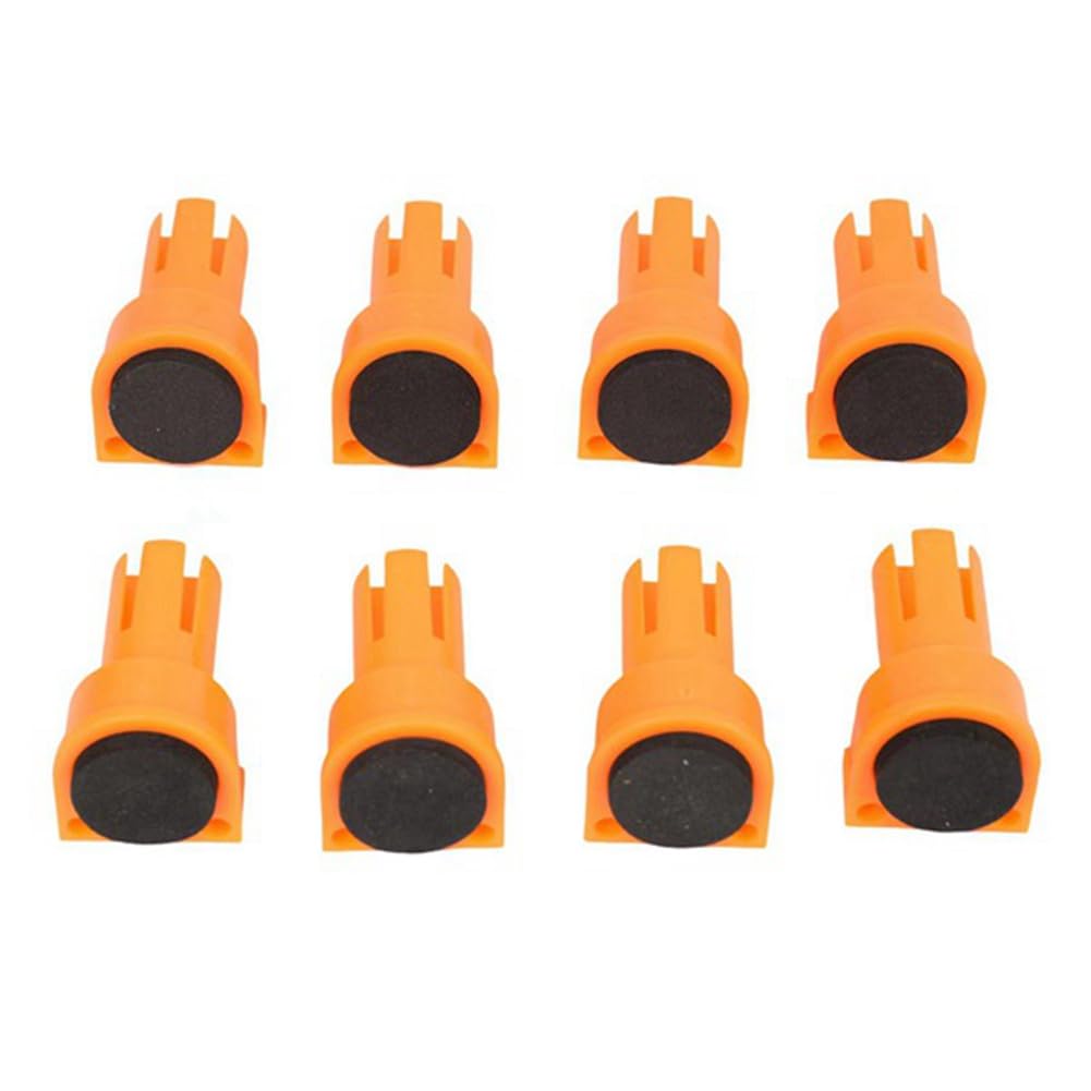 Contencinty Orange 8Pcs Workbench Peg Brake Stops Bench Clamp 20Mm Dog Woodworking Table Limit Block Workbench Workshop Tenon Stopper