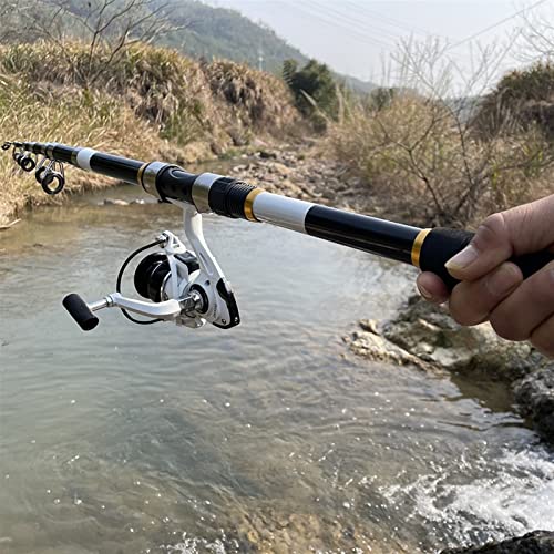 Juego de pesca de carpa con rodillo de pesca telescópico y carrete combo spinning 5